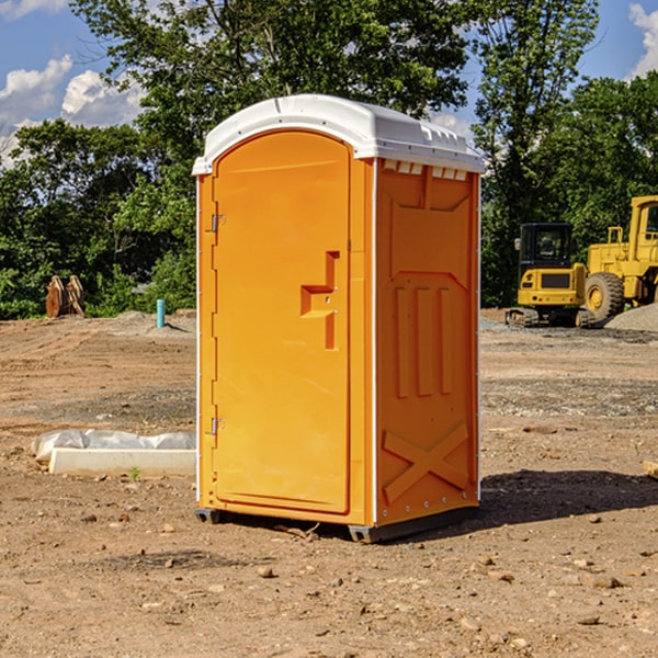 how often are the porta potties cleaned and serviced during a rental period in Hanlontown IA